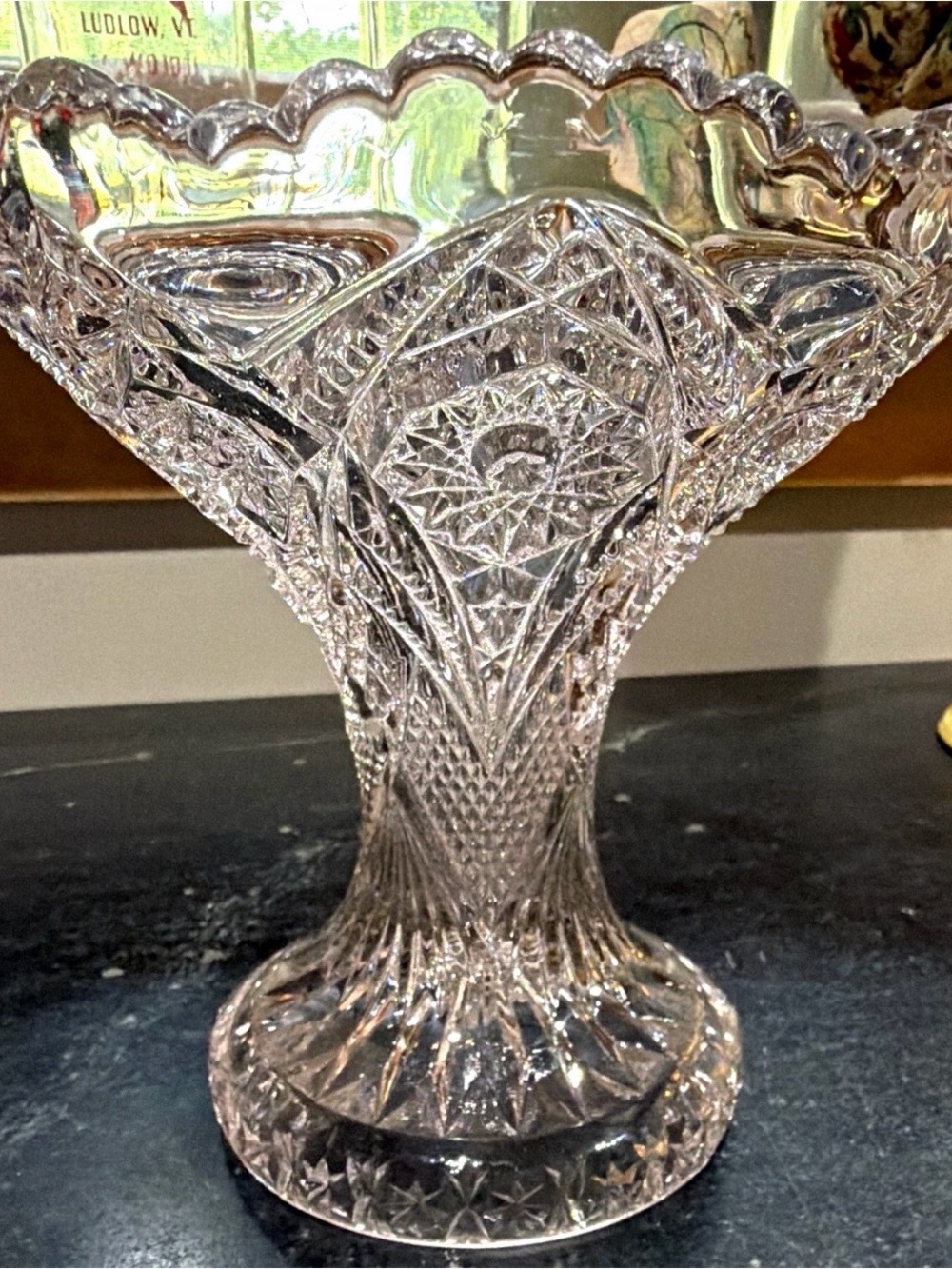 VINTAGE PINK Imperial Glass Co #474 La Rochelle Elegant Pedestal Compote Bowl
